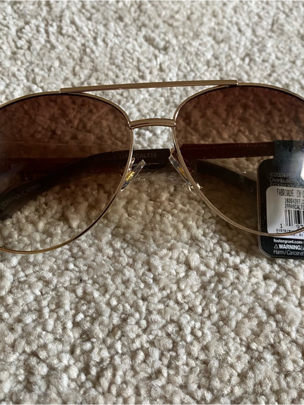 Foster Grant Cali Blue Aviator Sunglasses
